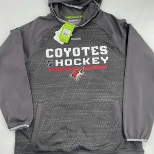 Phoenix Coyotes Reebok Center Ice Collection Hoodie Sweater Mens M Gray NWT
